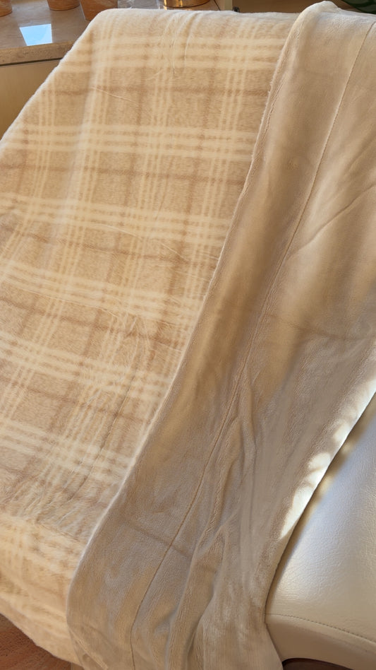 Plaid Luba Sable 140x180 - Maison Vivaraise